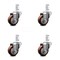 Service Caster 3 Inch Maroon Polyurethane Wheel Swivel 7/8 Inch Square Stem Caster Set SCC SCC-SQ20S314-PPUB-MRN-78-4 - alternate 1